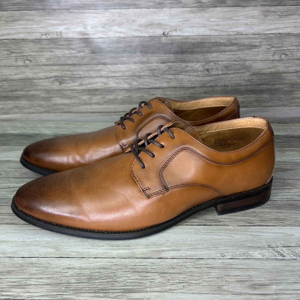 Bonafini Collection Mens Dress Shoes Brown Lace Up Size 10